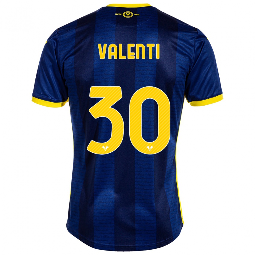 Uomo Maglia Francesco Valenti #30 Marina Militare Kit Gara Home 2023/24 Maglietta