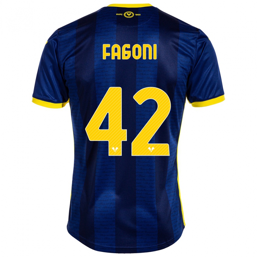 Uomo Maglia Marco Fagoni #42 Marina Militare Kit Gara Home 2023/24 Maglietta