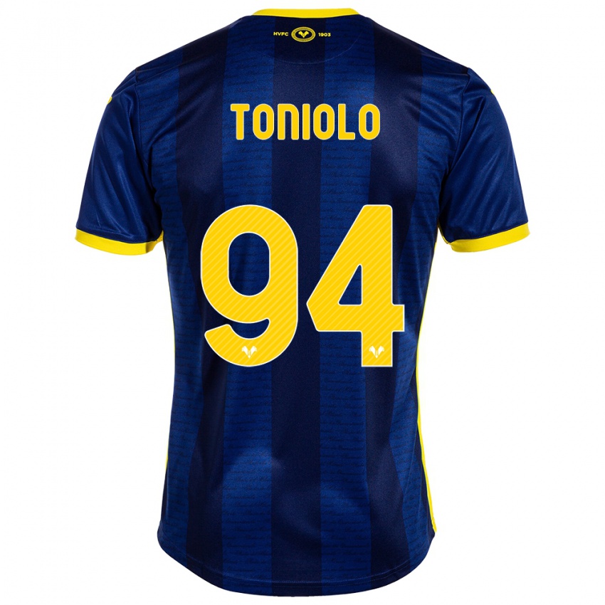 Uomo Maglia Giacomo Toniolo #94 Marina Militare Kit Gara Home 2023/24 Maglietta