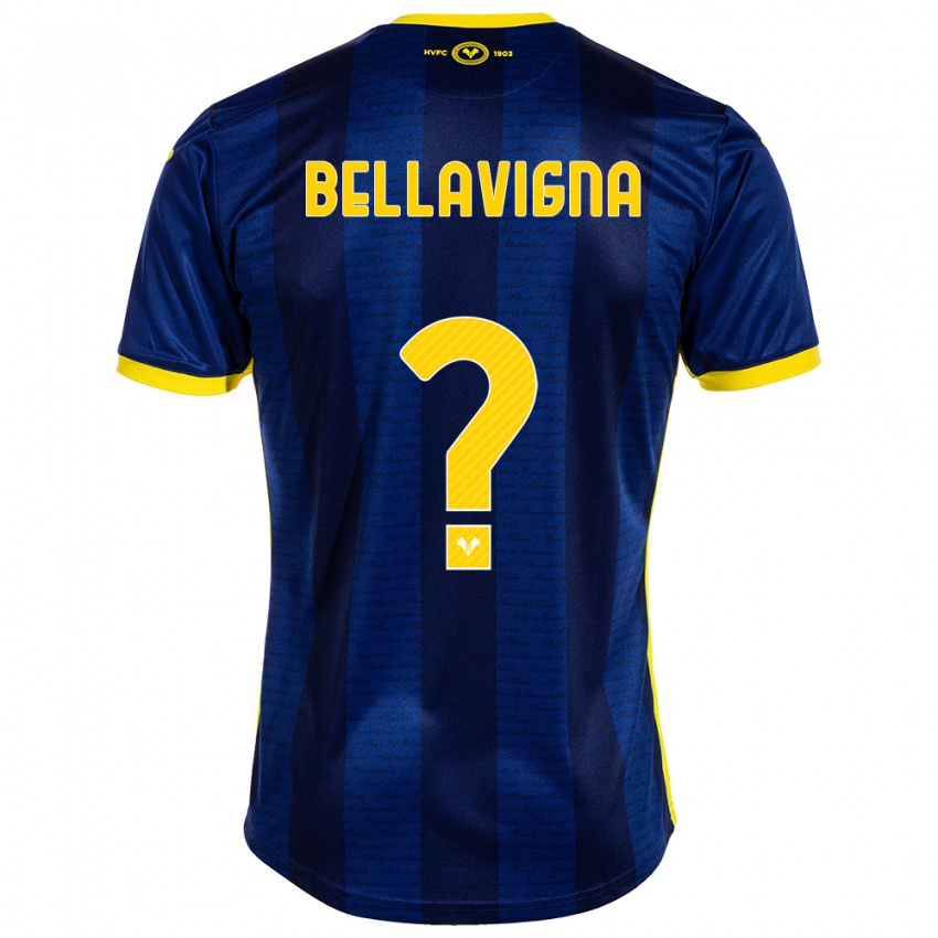 Uomo Maglia Marco Bellavigna #0 Marina Militare Kit Gara Home 2023/24 Maglietta