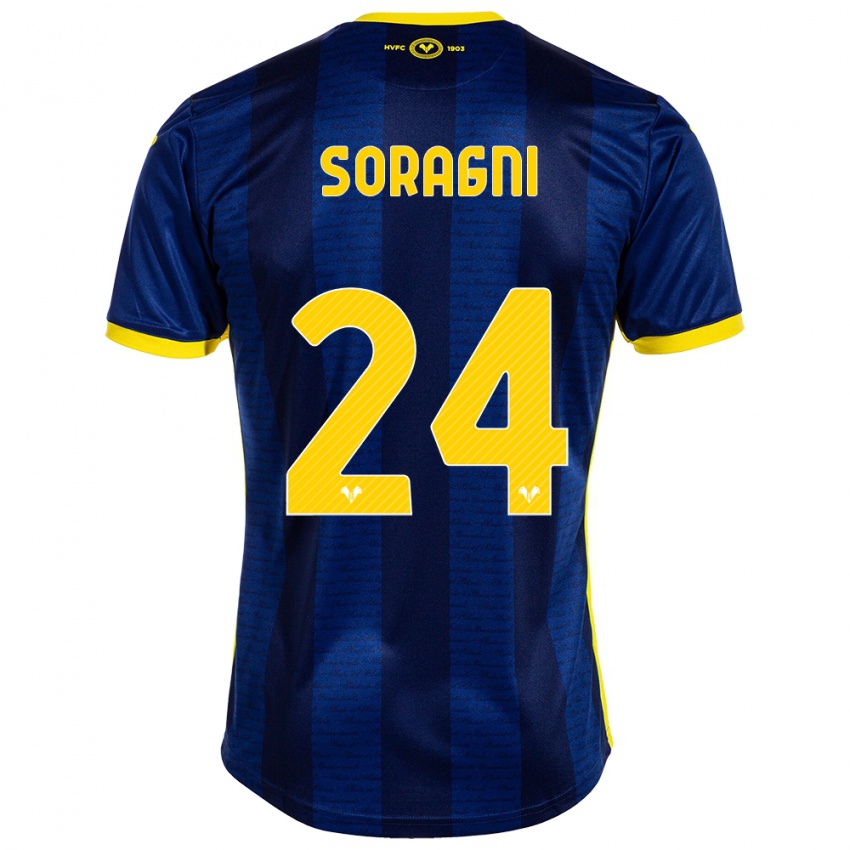 Uomo Maglia Alberto Soragni #24 Marina Militare Kit Gara Home 2023/24 Maglietta