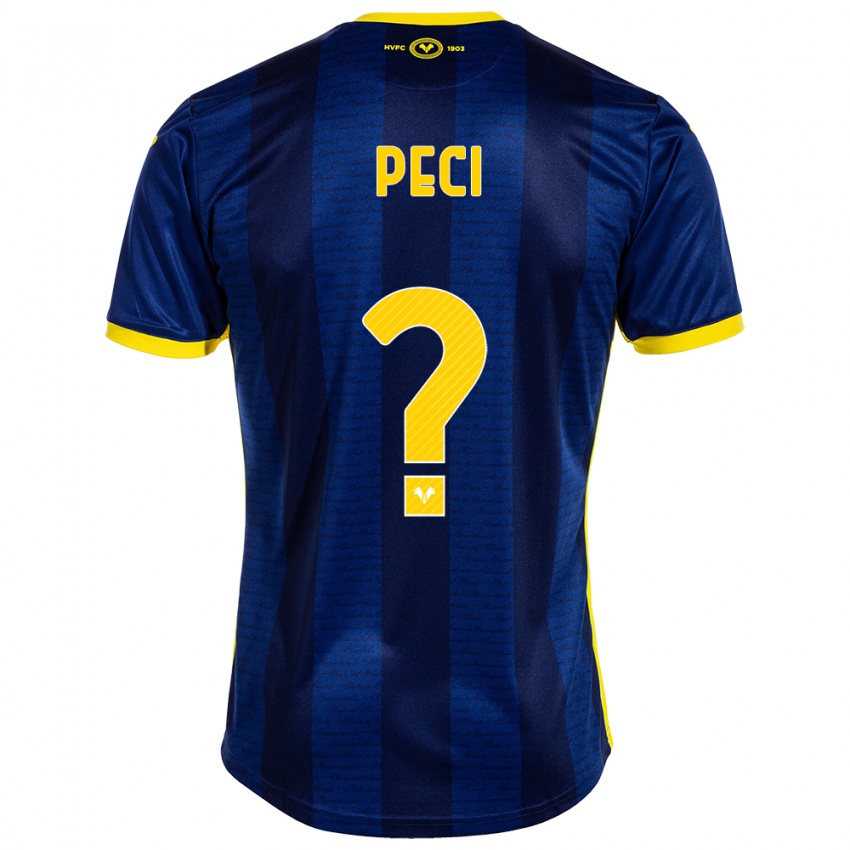 Uomo Maglia Jurgen Peci #0 Marina Militare Kit Gara Home 2023/24 Maglietta