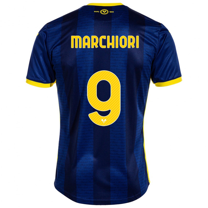 Uomo Maglia Giorgia Marchiori #9 Marina Militare Kit Gara Home 2023/24 Maglietta