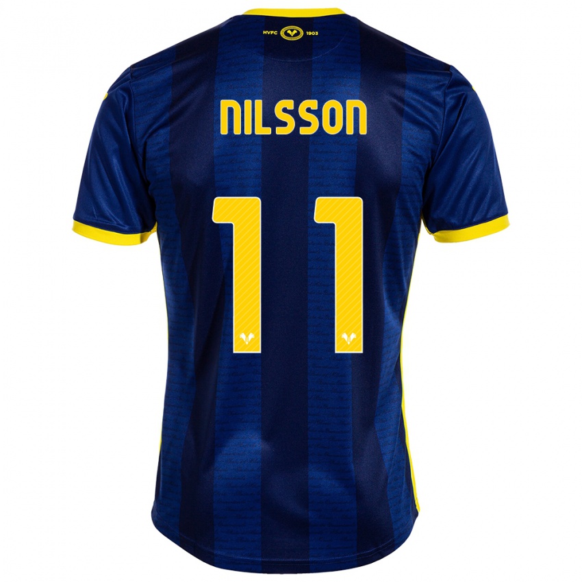 Uomo Maglia Sara Nilsson #11 Marina Militare Kit Gara Home 2023/24 Maglietta