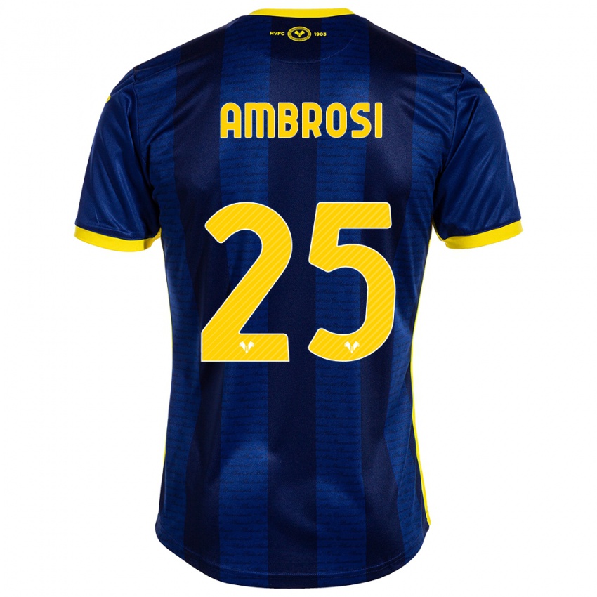 Uomo Maglia Caterina Ambrosi #25 Marina Militare Kit Gara Home 2023/24 Maglietta