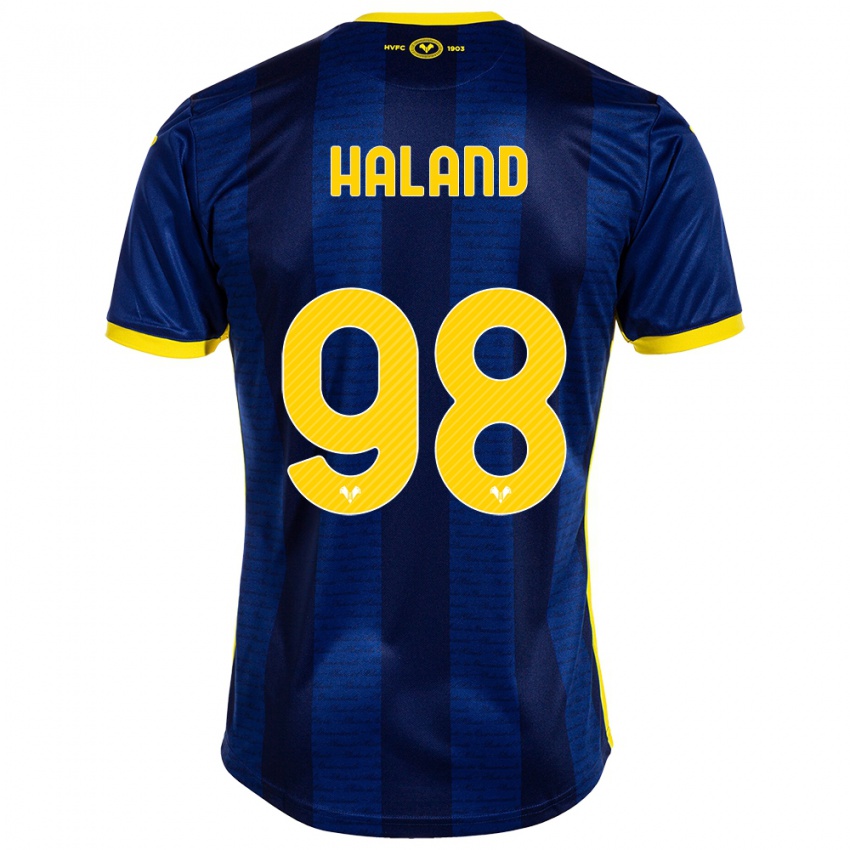 Uomo Maglia Benedicte Iversen Håland #98 Marina Militare Kit Gara Home 2023/24 Maglietta