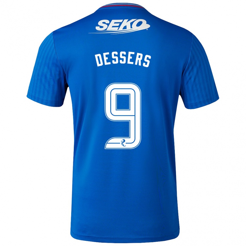 Uomo Maglia Cyriel Dessers #9 Blu Kit Gara Home 2023/24 Maglietta