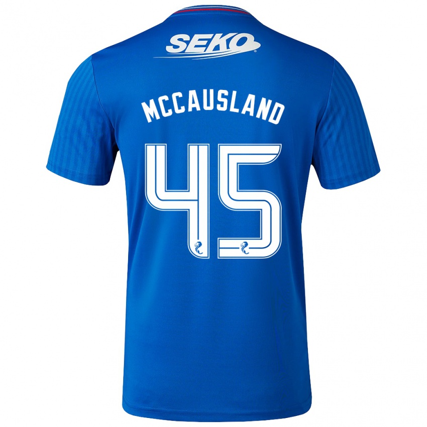 Uomo Maglia Ross Mccausland #45 Blu Kit Gara Home 2023/24 Maglietta