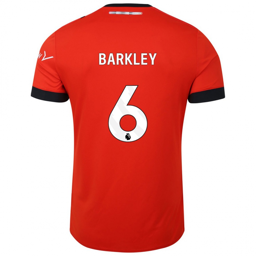 Uomo Maglia Ross Barkley #6 Rosso Kit Gara Home 2023/24 Maglietta