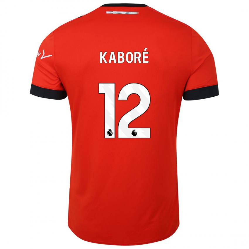 Uomo Maglia Issa Kabore #12 Rosso Kit Gara Home 2023/24 Maglietta