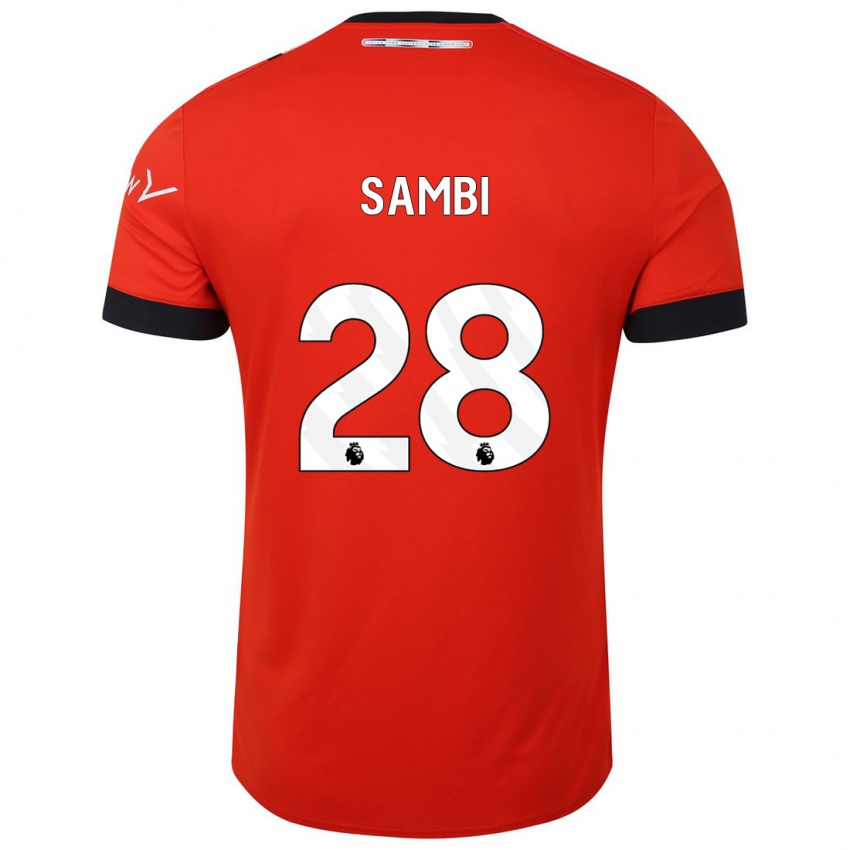 Uomo Maglia Albert Sambi Lokonga #28 Rosso Kit Gara Home 2023/24 Maglietta