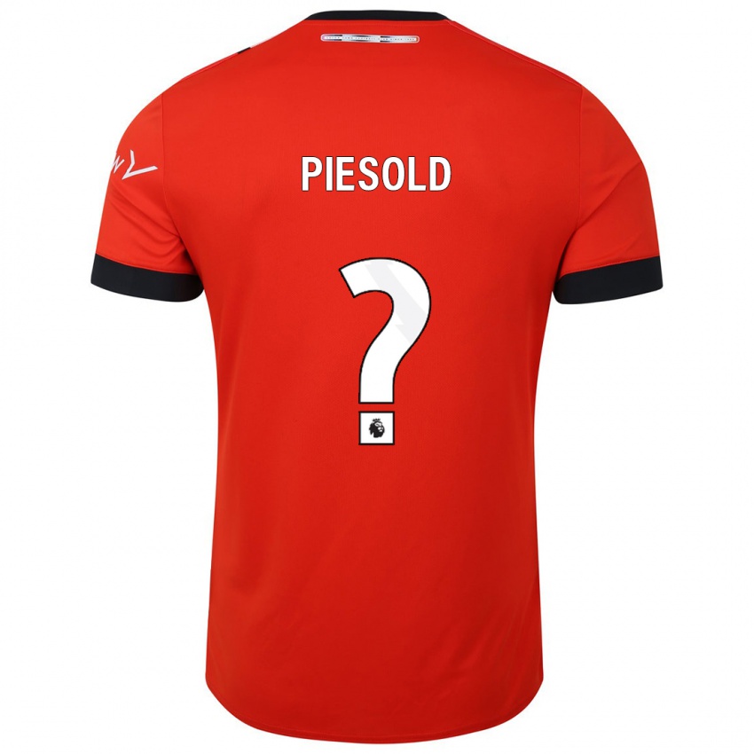 Uomo Maglia Axel Piesold #0 Rosso Kit Gara Home 2023/24 Maglietta