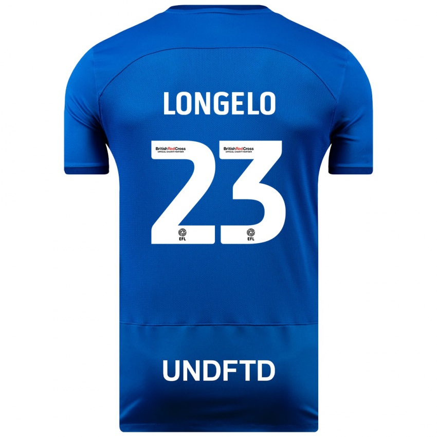 Uomo Maglia Emmanuel Longelo #23 Blu Kit Gara Home 2023/24 Maglietta