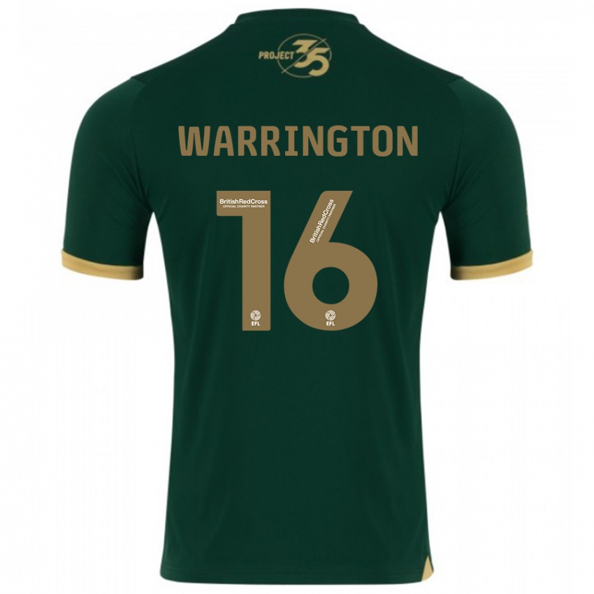 Uomo Maglia Lewis Warrington #16 Verde Kit Gara Home 2023/24 Maglietta