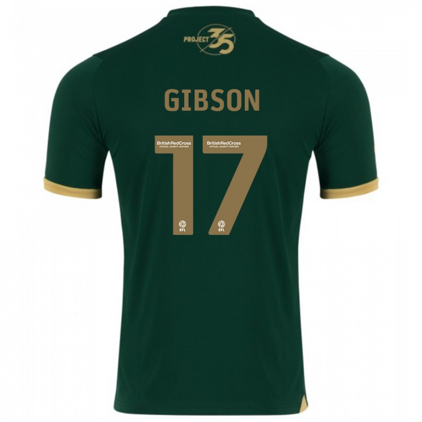 Uomo Maglia Lewis Gibson #17 Verde Kit Gara Home 2023/24 Maglietta