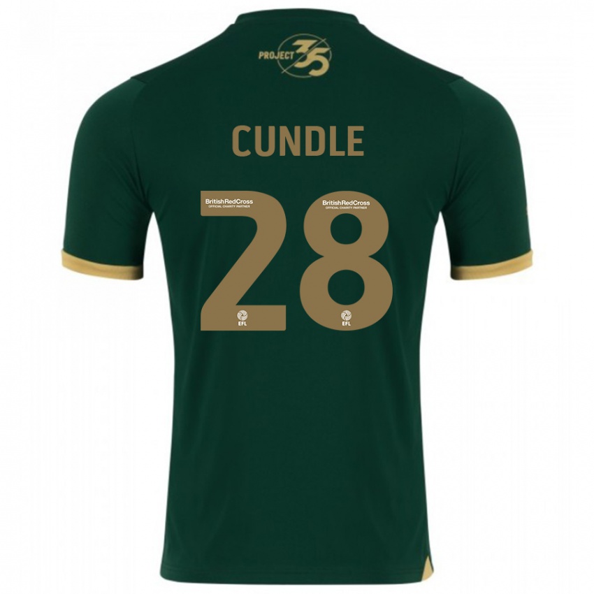 Uomo Maglia Luke Cundle #28 Verde Kit Gara Home 2023/24 Maglietta