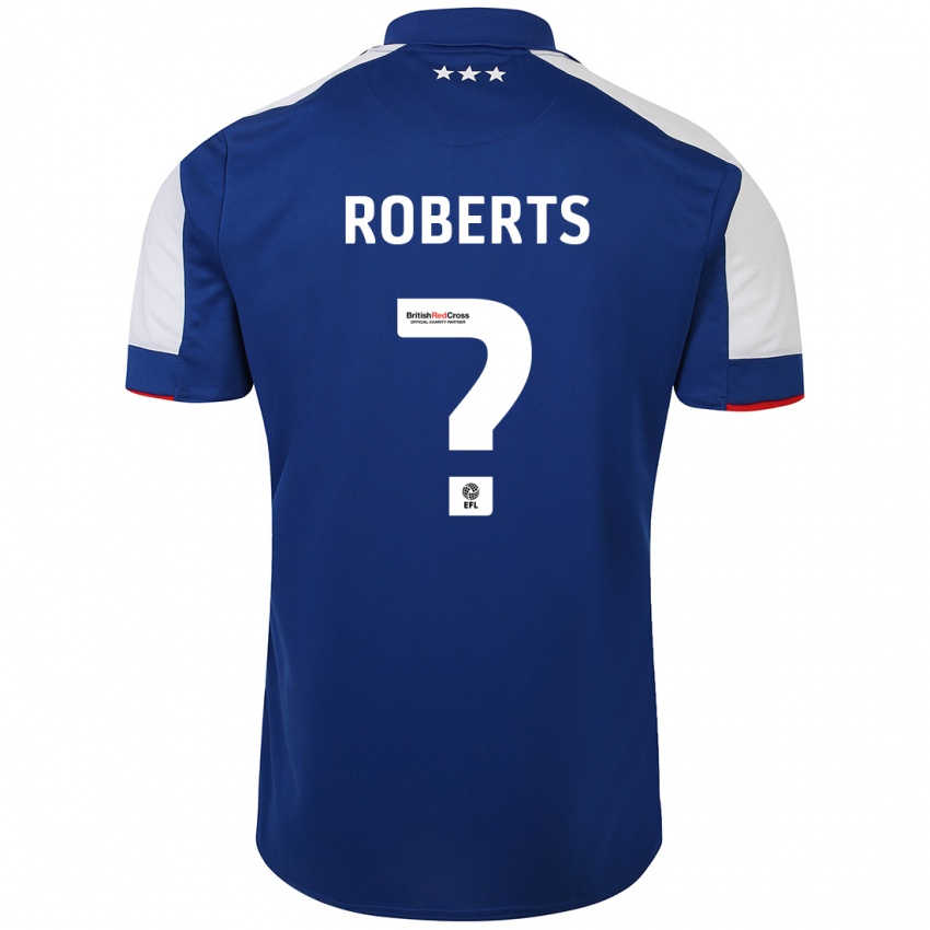 Uomo Maglia Mathaeus Roberts #0 Blu Kit Gara Home 2023/24 Maglietta