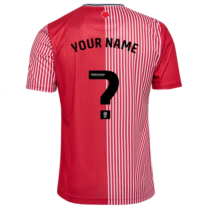 Uomo Maglia Il Tuo Nome #0 Rosso Kit Gara Home 2023/24 Maglietta