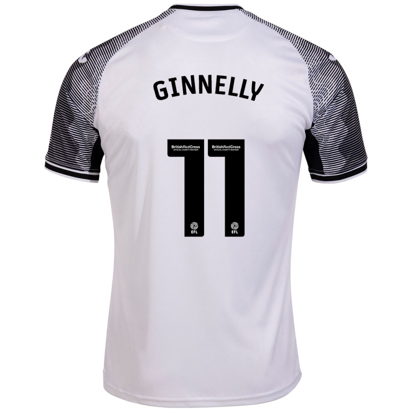 Uomo Maglia Josh Ginnelly #11 Bianco Kit Gara Home 2023/24 Maglietta