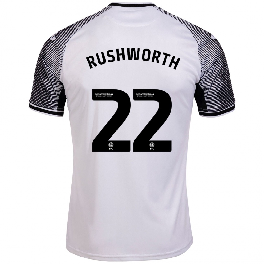 Uomo Maglia Carl Rushworth #22 Bianco Kit Gara Home 2023/24 Maglietta