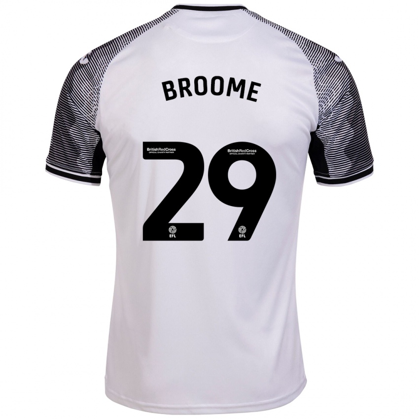 Uomo Maglia Nathan Broome #29 Bianco Kit Gara Home 2023/24 Maglietta