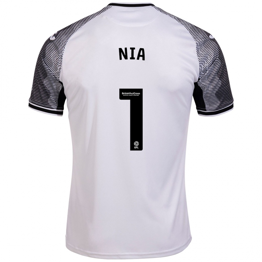 Uomo Maglia Ffion Rees Nia #1 Bianco Kit Gara Home 2023/24 Maglietta