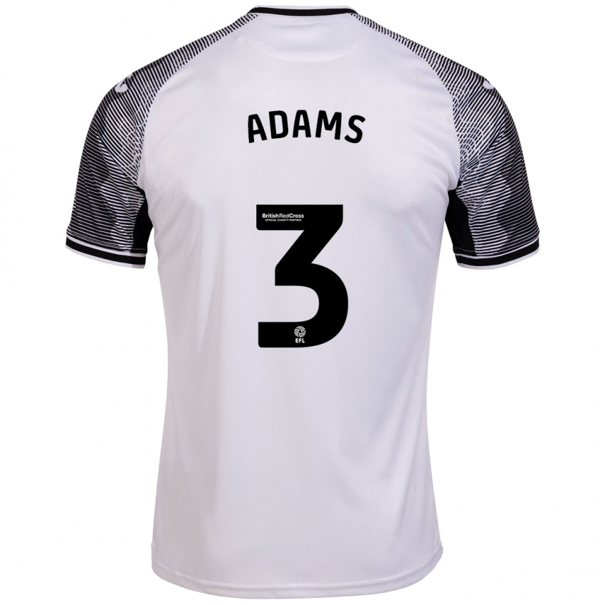 Uomo Maglia Sarah Adams #3 Bianco Kit Gara Home 2023/24 Maglietta