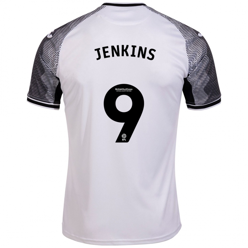 Uomo Maglia Nieve Jenkins #9 Bianco Kit Gara Home 2023/24 Maglietta