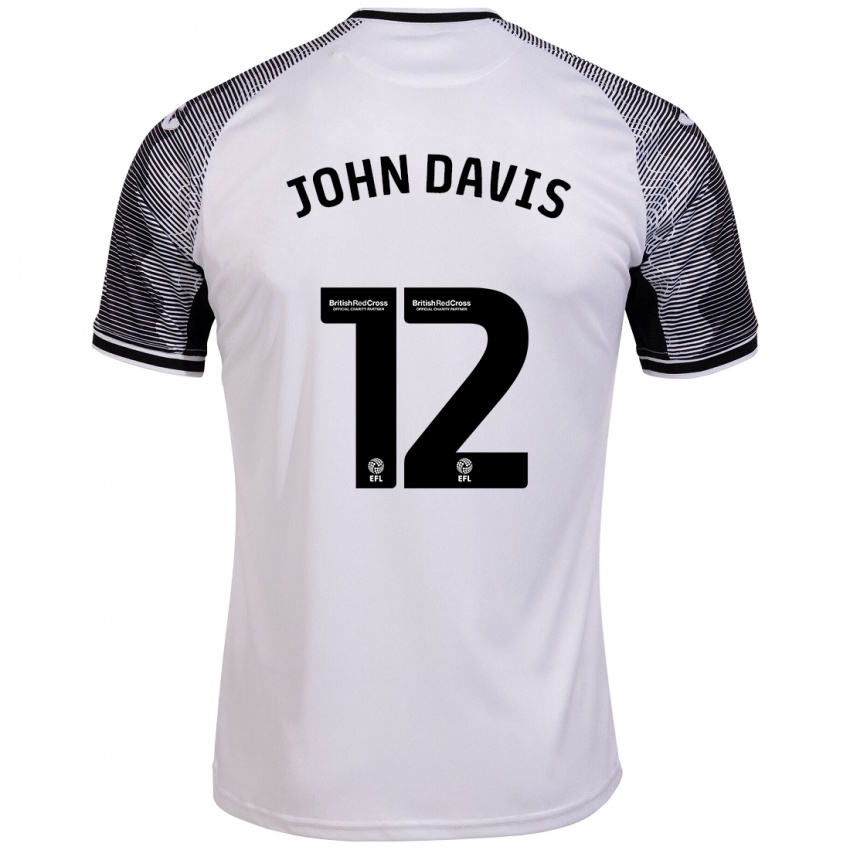 Uomo Maglia Stacey John-Davis #12 Bianco Kit Gara Home 2023/24 Maglietta