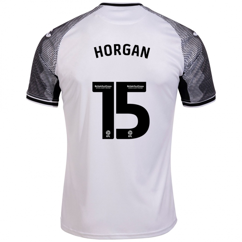 Uomo Maglia Gwenan Horgan #15 Bianco Kit Gara Home 2023/24 Maglietta