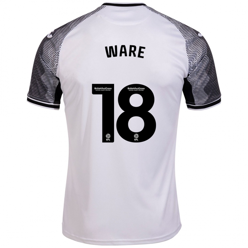 Uomo Maglia Phoebe Ware #18 Bianco Kit Gara Home 2023/24 Maglietta