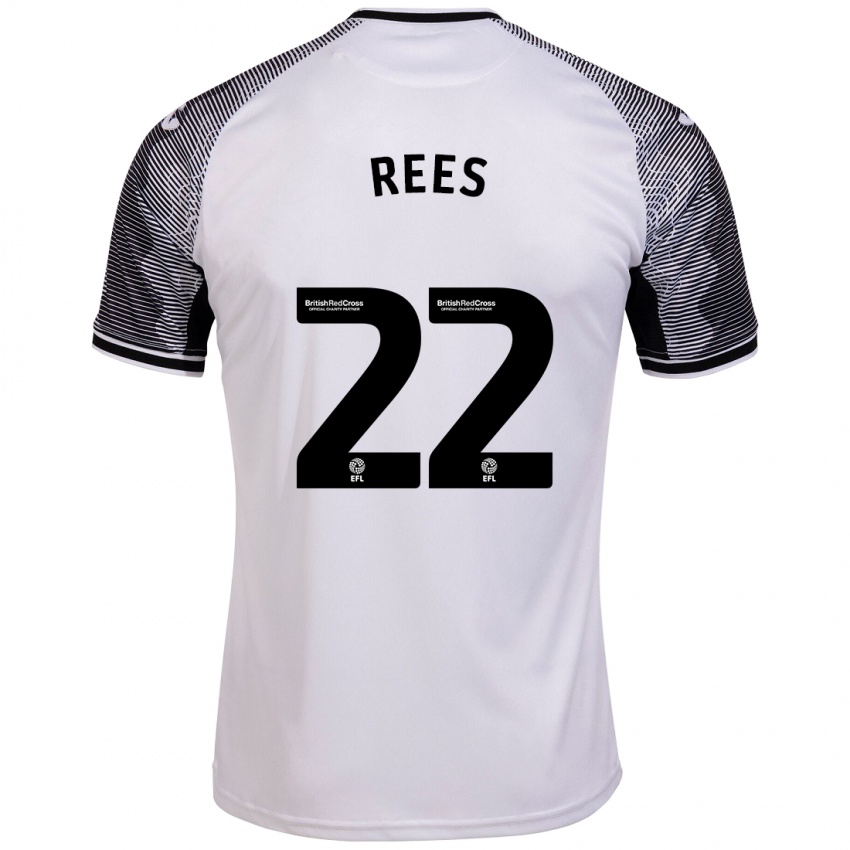 Uomo Maglia Nia Rees #22 Bianco Kit Gara Home 2023/24 Maglietta