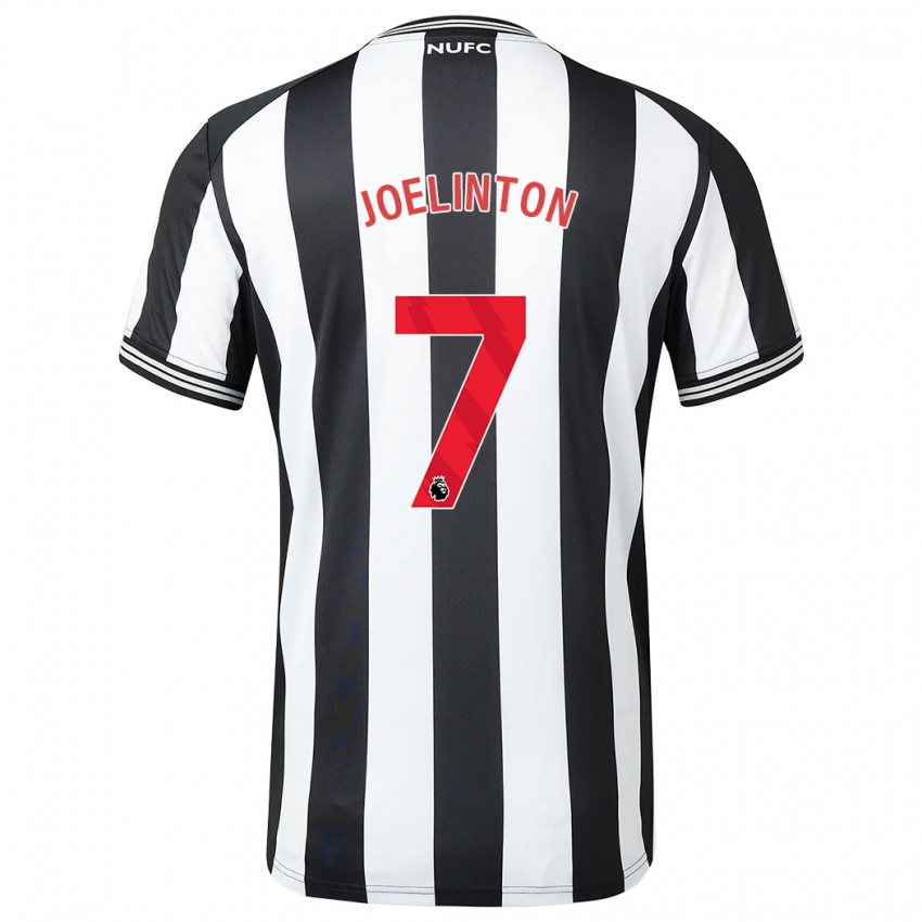 Uomo Maglia Joelinton #7 Nero Bianco Kit Gara Home 2023/24 Maglietta