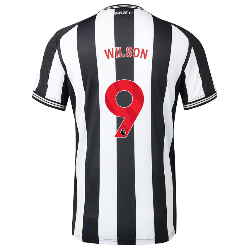 Uomo Maglia Callum Wilson #9 Nero Bianco Kit Gara Home 2023/24 Maglietta