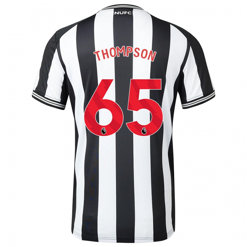 Uomo Maglia Ciaran Thompson #65 Nero Bianco Kit Gara Home 2023/24 Maglietta