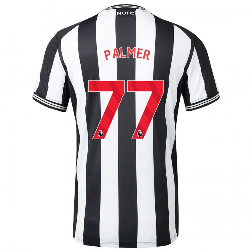 Uomo Maglia Darren Palmer #77 Nero Bianco Kit Gara Home 2023/24 Maglietta
