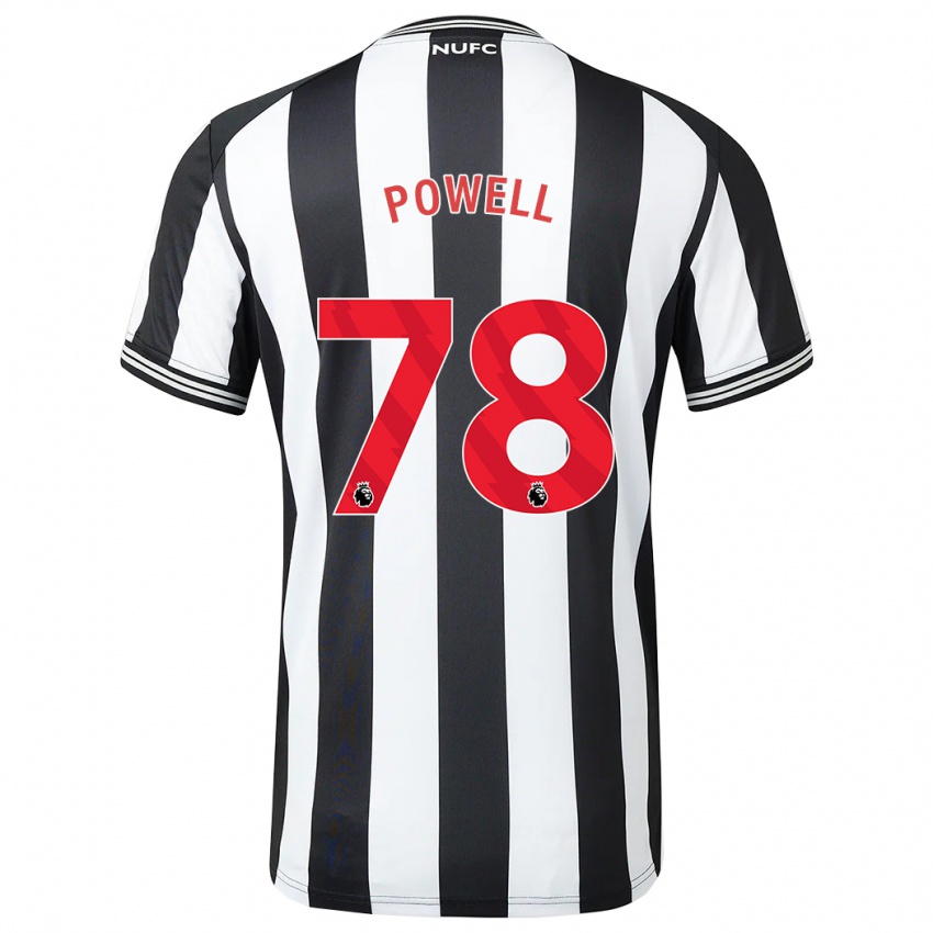 Uomo Maglia Harry Powell #78 Nero Bianco Kit Gara Home 2023/24 Maglietta