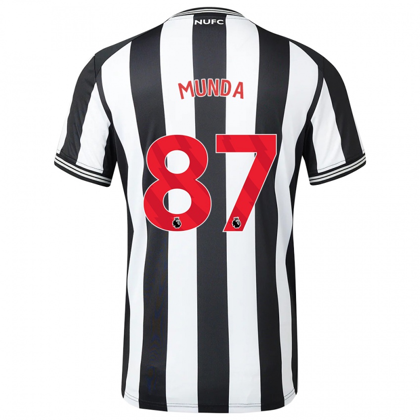 Uomo Maglia Anthony Munda #87 Nero Bianco Kit Gara Home 2023/24 Maglietta