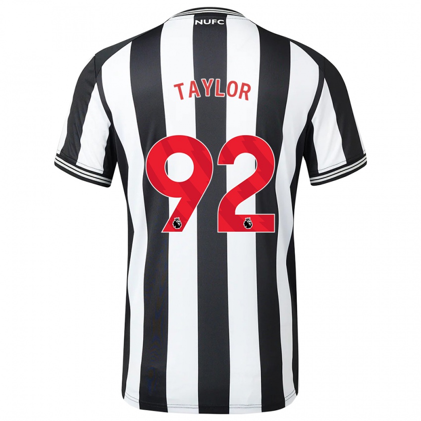 Uomo Maglia Matthew Taylor #92 Nero Bianco Kit Gara Home 2023/24 Maglietta