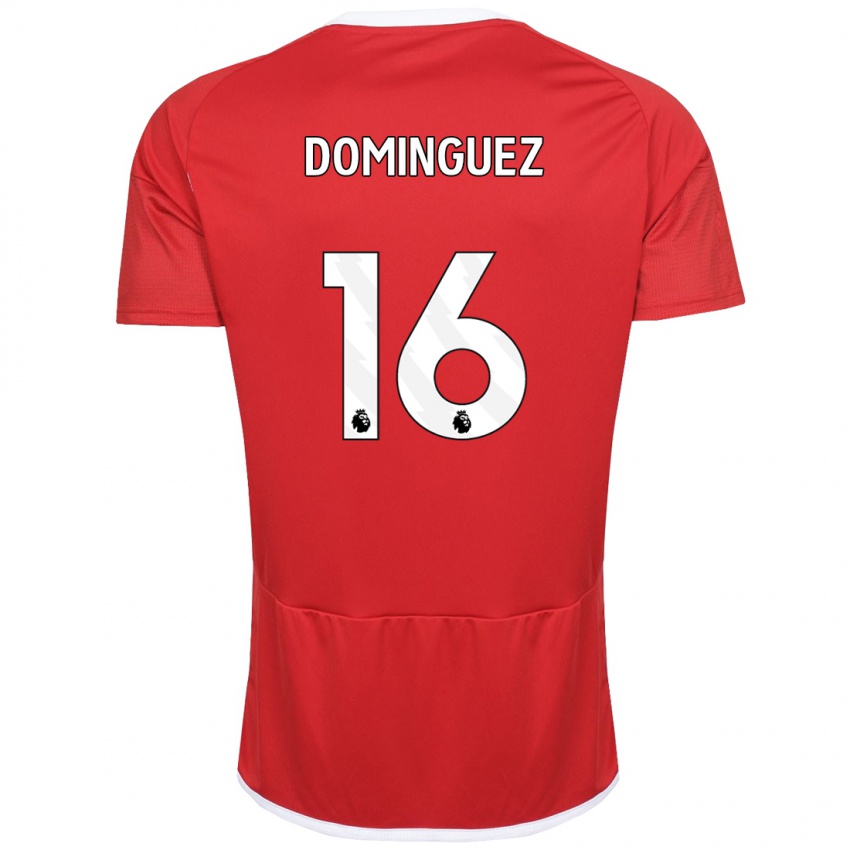 Uomo Maglia Nicolas Dominguez #16 Rosso Kit Gara Home 2023/24 Maglietta