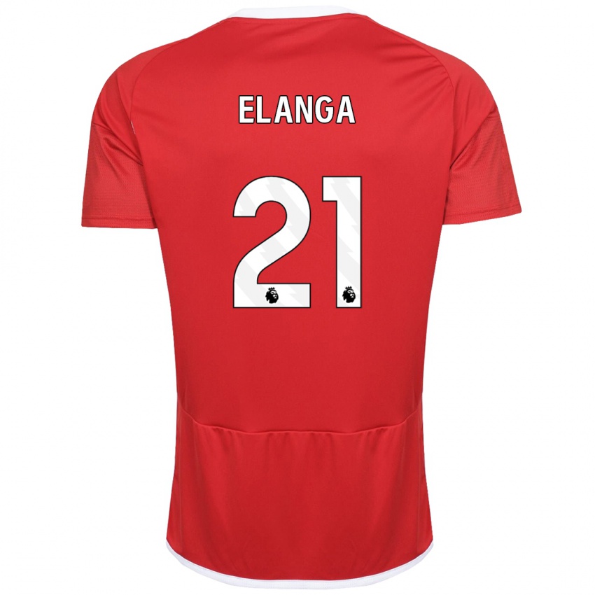 Uomo Maglia Anthony Elanga #21 Rosso Kit Gara Home 2023/24 Maglietta