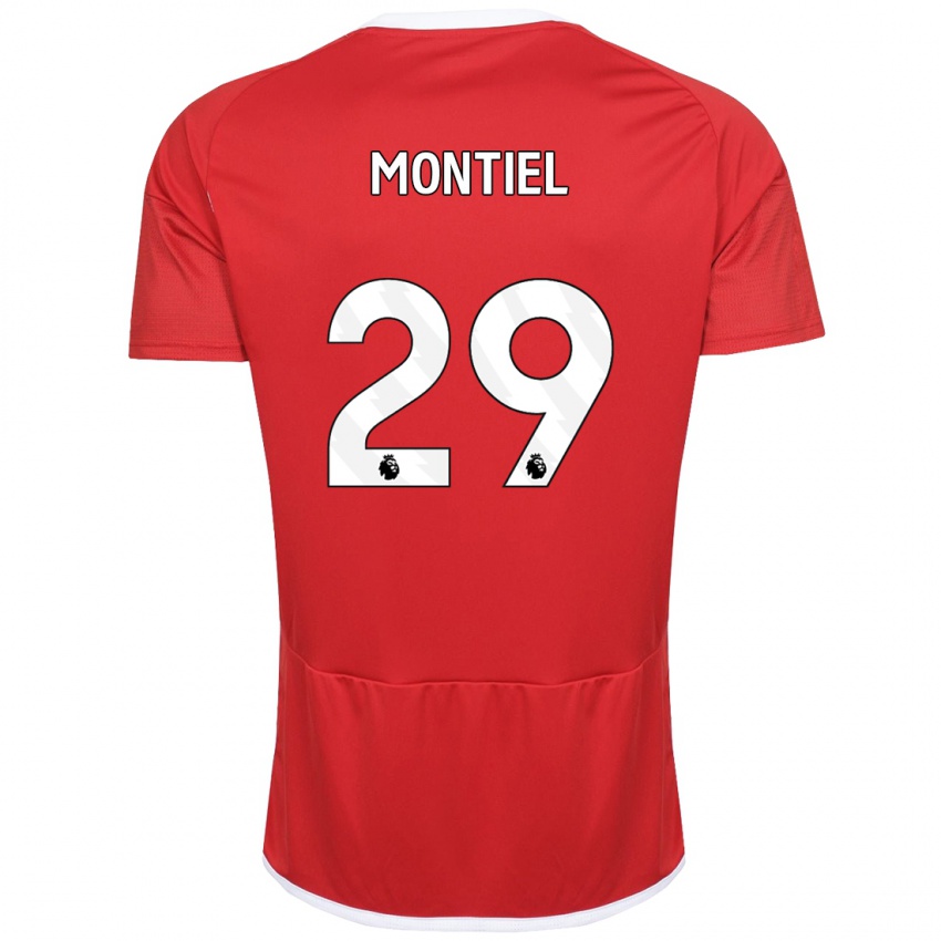 Uomo Maglia Gonzalo Montiel #29 Rosso Kit Gara Home 2023/24 Maglietta