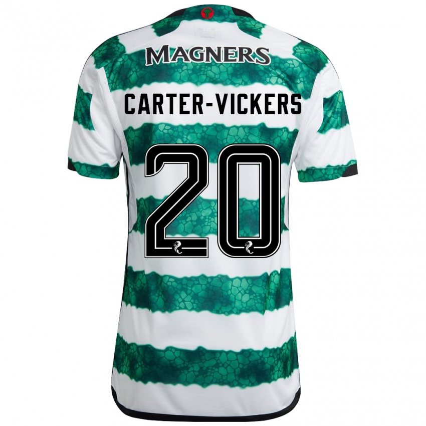 Uomo Maglia Cameron Carter-Vickers #20 Verde Kit Gara Home 2023/24 Maglietta