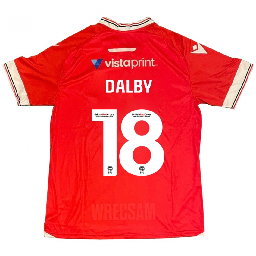 Uomo Maglia Sam Dalby #18 Rosso Kit Gara Home 2023/24 Maglietta