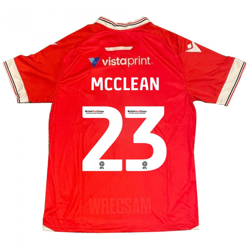 Uomo Maglia James Mcclean #23 Rosso Kit Gara Home 2023/24 Maglietta