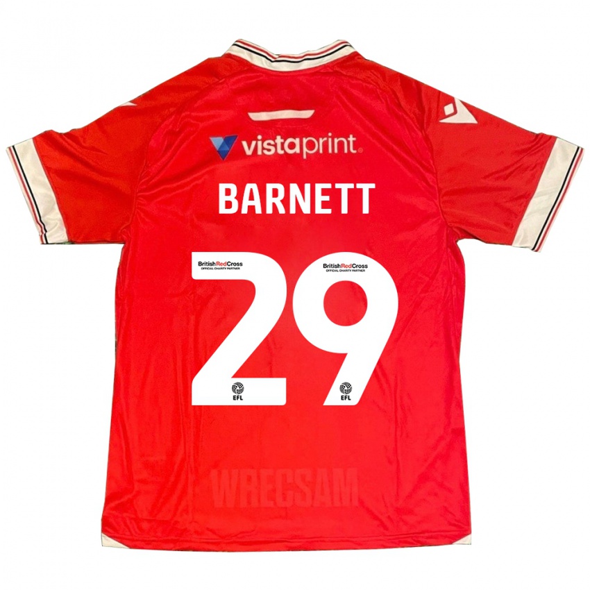 Uomo Maglia Ryan Barnett #29 Rosso Kit Gara Home 2023/24 Maglietta