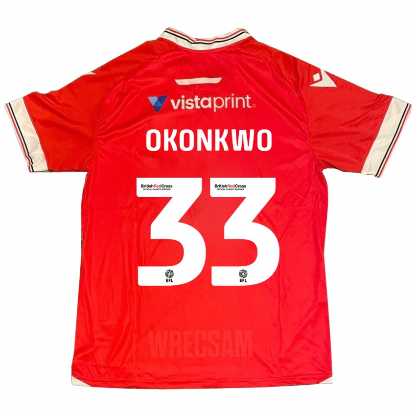 Uomo Maglia Arthur Okonkwo #33 Rosso Kit Gara Home 2023/24 Maglietta