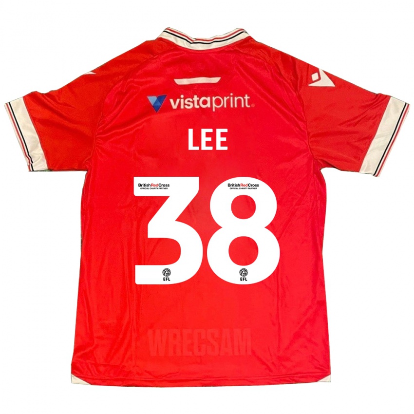 Uomo Maglia Elliot Lee #38 Rosso Kit Gara Home 2023/24 Maglietta