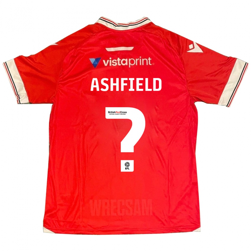 Uomo Maglia Harry Ashfield #0 Rosso Kit Gara Home 2023/24 Maglietta