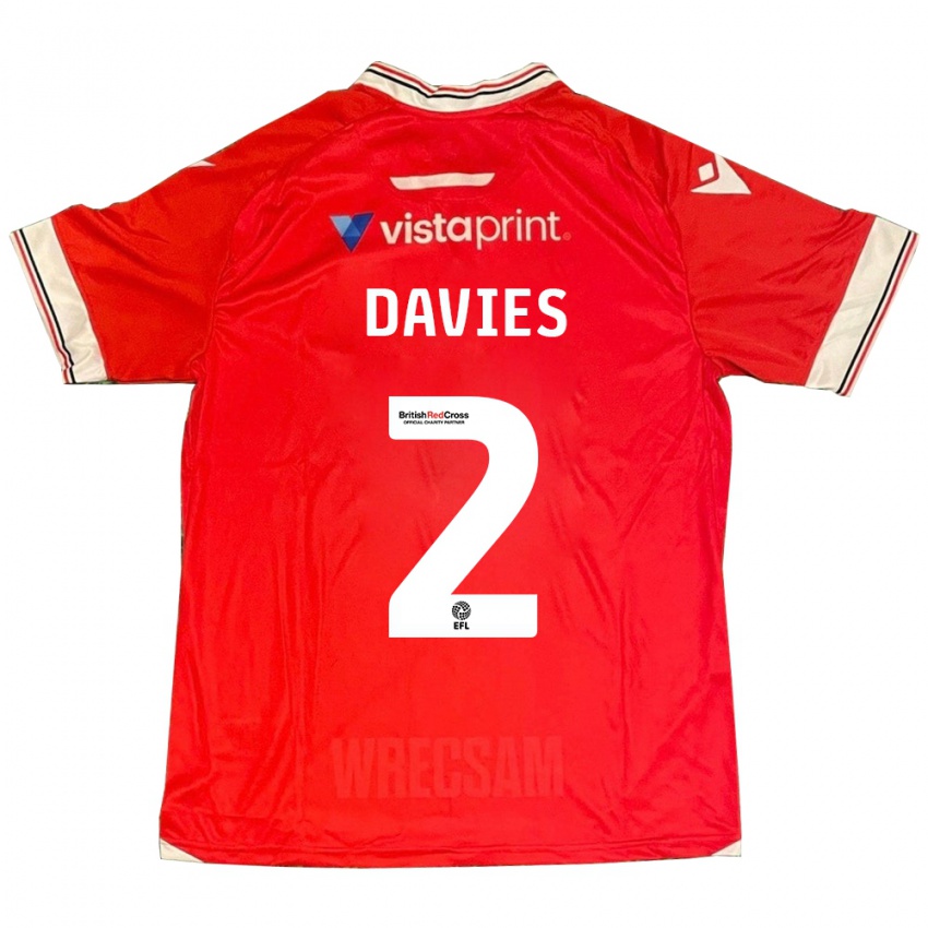 Uomo Maglia Phoebe Davies #2 Rosso Kit Gara Home 2023/24 Maglietta